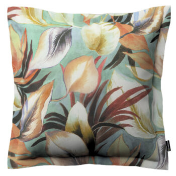 Monika s lemom, oranžovo-gaštanovo-žlté listy na pozadí mäty, 45 x 45 cm, Abigail, 143-61