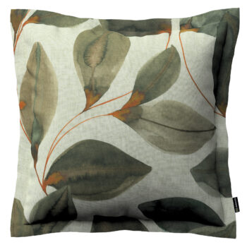 Monika s lemom, pomarančovo - hnedé listy na sivom plátne, 45 x 45 cm, Abigail, 143-17