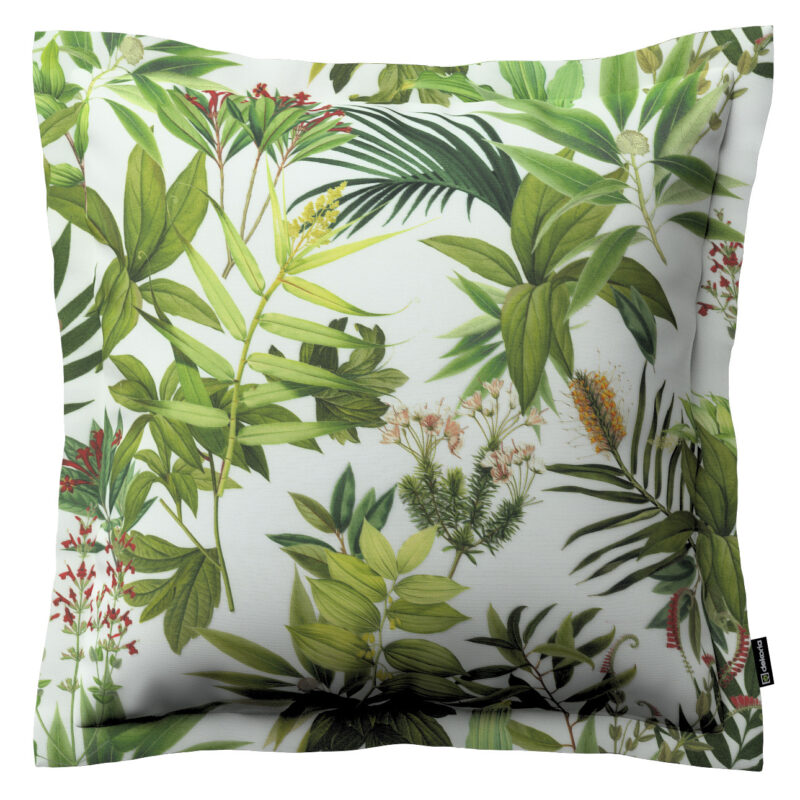 Monika s lemom, zeleno - červené rastliny na bielom podklade, 45 x 45 cm, Tropical Island, 143-69 Monika s lemom, zeleno - červené rastliny na bielom podklade, 45 x 45 cm, Tropical Island, 143-69