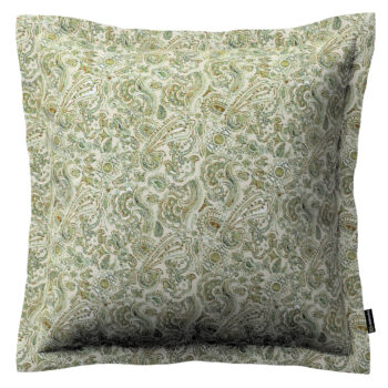 Monika s lemom, zeleno - pomarančové vzory na béžovom podklade, 45 x 45 cm, Flowers, 143-68