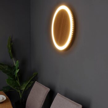 Morton 3-stupňové nástenné svietidlo LED s efektom dreva 40 cm