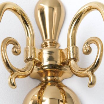 Mosadzné nástenné svietidlo Imke, dvoj-plameňové