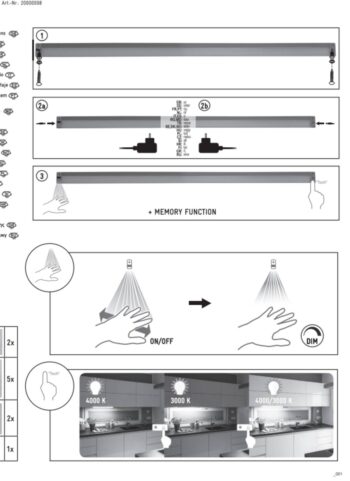 Müller Licht LED osvetlenie pod skrinku Olus Sensor 80