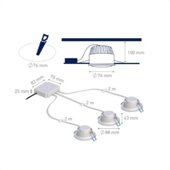 Müller Licht tint zapustené svetlo Spotlight 3 ks