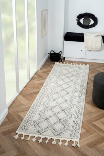 My Flair, Behúň Moroccan Delight CA40061 weiß, 250x80, čiernobiela, obývacia izba