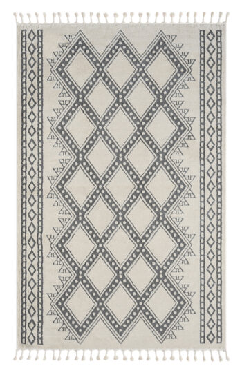 My Flair, Kusový koberec Moroccan Delight weiß, 290x200, čiernobiela, obývacia izba
