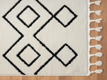 My Flair, Kusový koberec Moroccan Dream weiß, 200x140, čiernobiela, obývacia izba