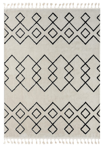 My Flair, Kusový koberec Moroccan Dream weiß, 200x140, čiernobiela, obývacia izba