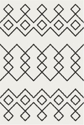My Flair, Kusový koberec Moroccan Dream weiß kruh, 190x190, čiernobiela, obývacia izba