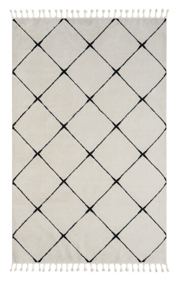 My Flair, Kusový koberec Moroccan Vision weiß, 200x100, čiernobiela, obývacia izba