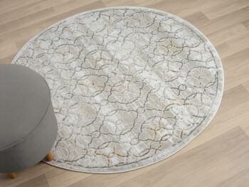 My Flair, Kusový koberec My Floor CA60034 creme kruh, 120x120, šedá, chodba / predsieň