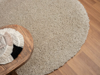 My Flair, Kusový koberec My Shaggy beige kruh, 150x150, béžová, chodba / predsieň