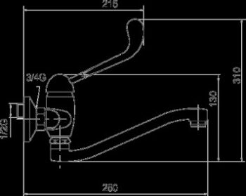 NOVASERVIS NOVASERVIS - Drezová batéria 150 mm lekárska páka Metalia 55 chróm 55070L,0