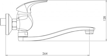 NOVASERVIS NOVASERVIS - Drezová batéria bez ramena 100 mm Metalia 57 chróm 57074/1,0
