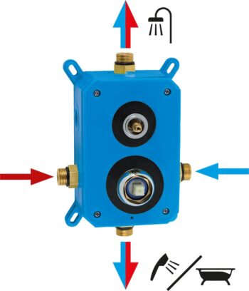NOVASERVIS - Podomietková batéria s boxom 2 vývody, METALIA 58 BOX58051R,0