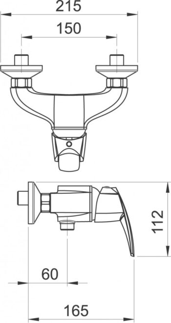 NOVASERVIS - Sprchová batéria bez príslušenstva 150 mm Metalia 56 chróm 56060/1,0