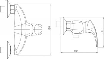 NOVASERVIS - Sprchová batéria bez príslušenstva 150 mm Metalia 57 chróm 57060/1,0