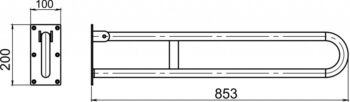 NOVASERVIS - Úchyt dvojitý sklopný 852 mm biely R66830,11