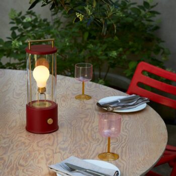 Nabíjacia stolná lampa Tala Muse Portable, červená, hliník, E27 LED