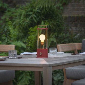 Nabíjacia stolná lampa Tala Muse Portable, červená, hliník, E27 LED