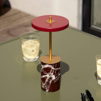 Nabíjacia stolná lampa UMAGE LED Asteria Move Mini, červená, 26 cm IP44