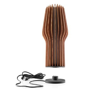 Nabíjacia stolová lampa EVA Solo LED Radiant, svetlé drevo, Ø 9,5 cm