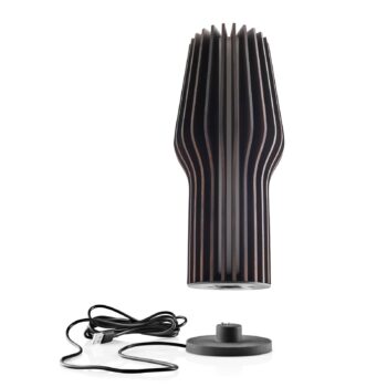 Nabíjacia stolová lampa EVA Solo LED Radiant, tmavé drevo, Ø 9,5 cm