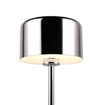Nabíjacia stolová lampa Jeff LED, chrómová farba, výška 30 cm, kov