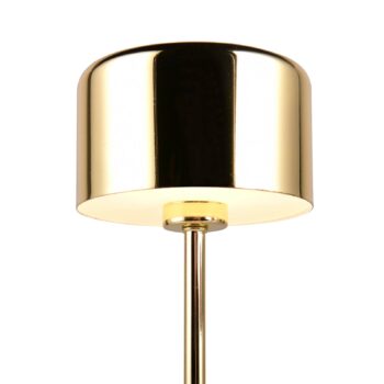 Nabíjacia stolová lampa Jeff LED, mosadz, výška 30 cm, kov