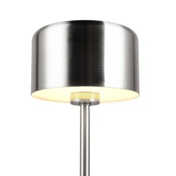 Nabíjacia stolová lampa Jeff LED, niklová farba, výška 30 cm, kov