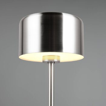 Nabíjacia stolová lampa Jeff LED, niklová farba, výška 30 cm, kov