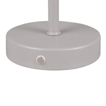 Nabíjacia stolová lampa Jeff LED, sivá, výška 30 cm, kov