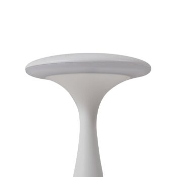 Nabíjacia stolová lampa Lindby LED Evelen, biela, IP54, CCT