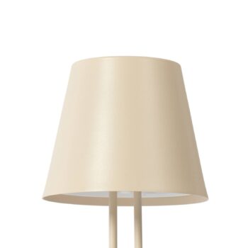 Nabíjacia stolová lampa Lindby LED Janea TWIN, béžová, kov