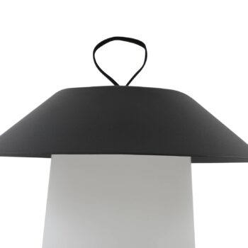 Nabíjacia stolová lampa Lindby LED Kalina, čierna/biela, IP44