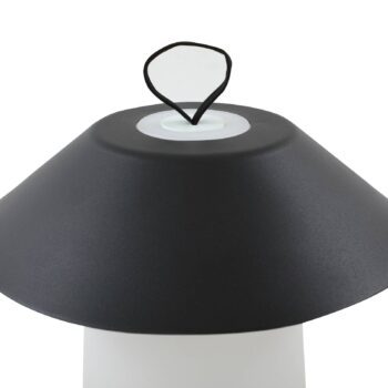Nabíjacia stolová lampa Lindby LED Kalina, čierna/biela, IP44