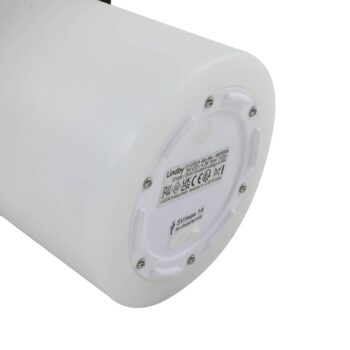 Nabíjacia stolová lampa Lindby LED Kalina, čierna/biela, IP44