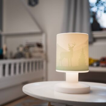 Nabíjacia stolová lampa Scandi Wald LED, zelená, 21 cm, plast