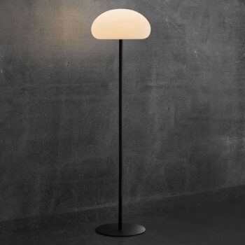 Nabíjacie svetlo na terasu s hubkou LED, čierna/biela, kov, IP65