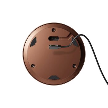 Nabíjateľná stolná lampa Numotion LED, bronzová, sklo, IP54, stmievateľná