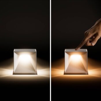 Nabíjateľná stolná lampa Nutalis LED, snehobiela, IP54, stmievateľná