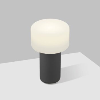 Nabíjateľná stolná lampa Tiny-B LED, čierna, výška 13 cm, IP54, USB