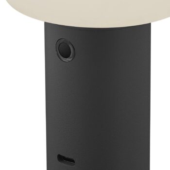 Nabíjateľná stolná lampa Tiny-B LED, čierna, výška 13 cm, IP54, USB