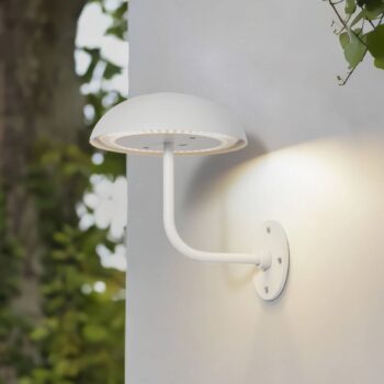 Nabíjateľná stolová lampa Arcchio LED Thenra, biela, nástenný držiak