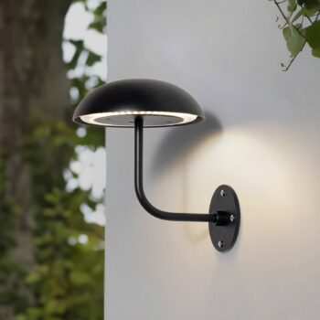 Nabíjateľná stolová lampa Arcchio LED Thenra, čierna, nástenný držiak