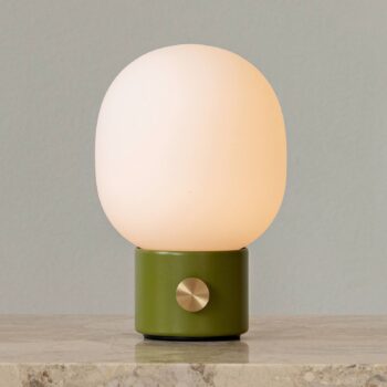 Nabíjateľná stolová lampa Audo JWDA, zaprášená zelená