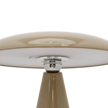 Nabíjateľná stolová lampa Beacon LED Kinoko, hnedá, IP44, výška 27 cm