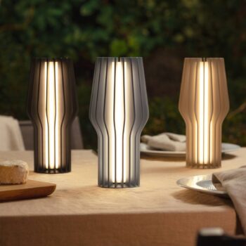 Nabíjateľná stolová lampa EVA Solo LED Radiant, čierna, guma, IP44