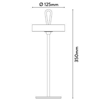 Nabíjateľná stolová lampa Ella LED, magnetická, biela