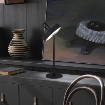 Nabíjateľná stolová lampa Ella LED, magnetická, čierna